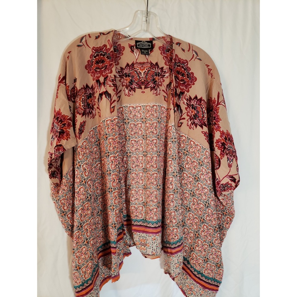 Women's Angie Multicolor Floral Kimono Size S (1924)